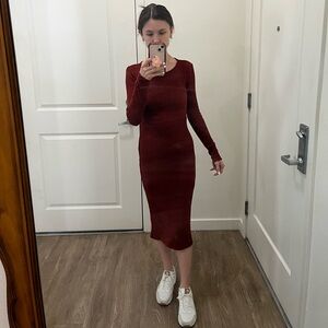 Stylish Fall Midi Dress